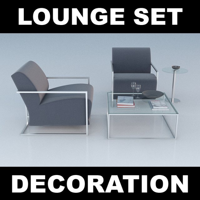 lounge set 2 3D 模型 .c4d .max .obj .3ds .fbx .stl .blend 
