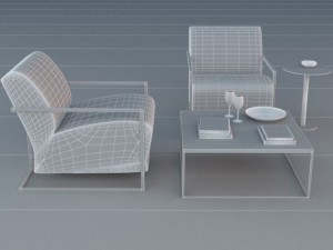 lounge set 2 3D 模型
