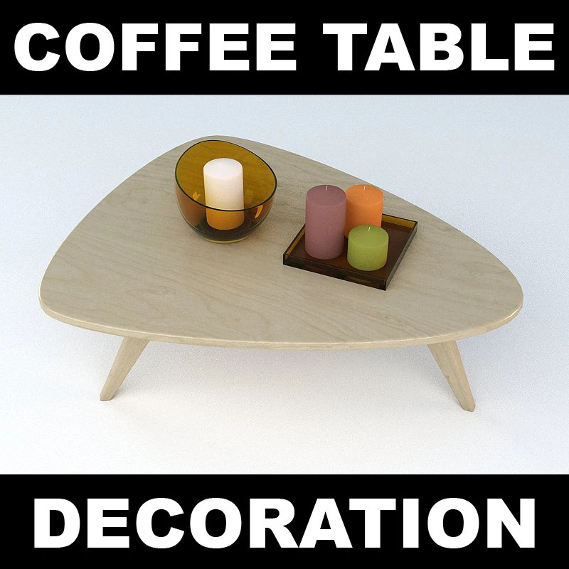 coffee table 4 3D Model .c4d .max .obj .3ds .fbx .stl .blend