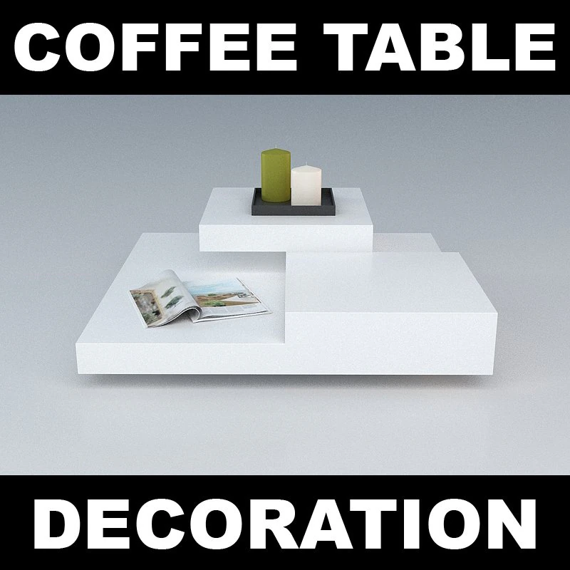 coffee table 3 3D Model .c4d .max .obj .3ds .fbx .stl .blend 