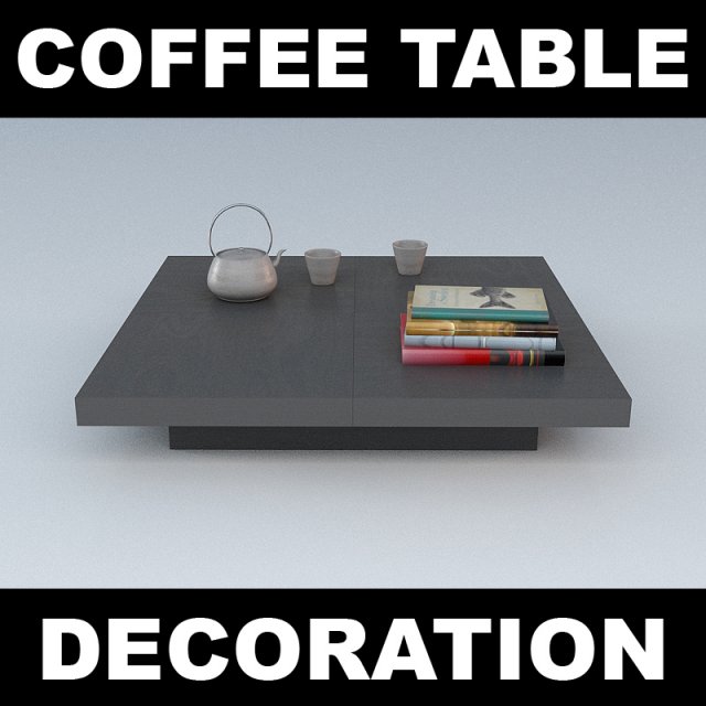 coffee table 2 Model 3D .c4d .max .obj .3ds .fbx .stl .blend 