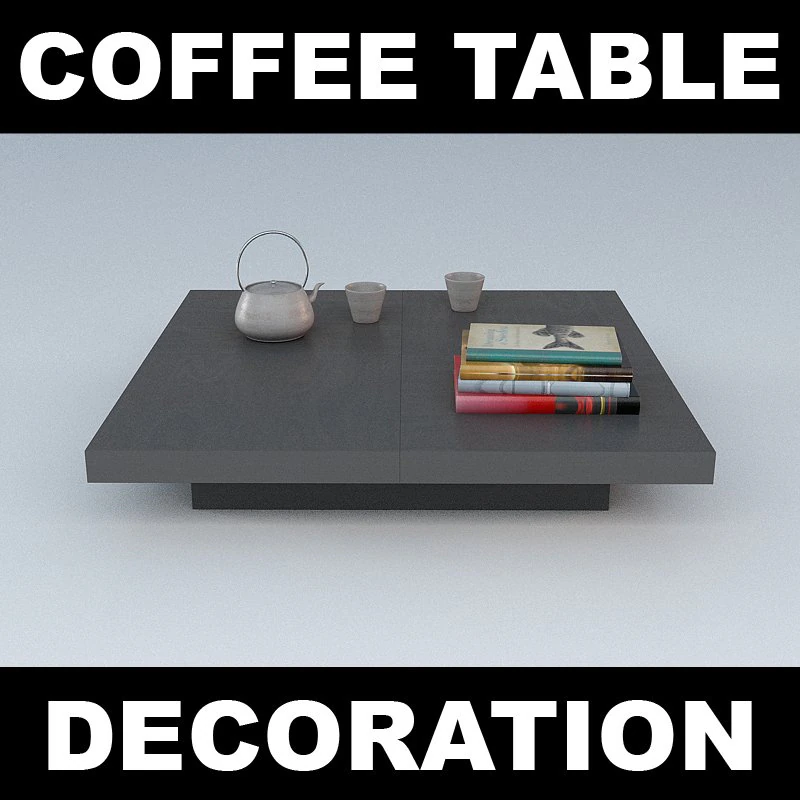 coffee table 2 3D Model .c4d .max .obj .3ds .fbx .stl .blend 