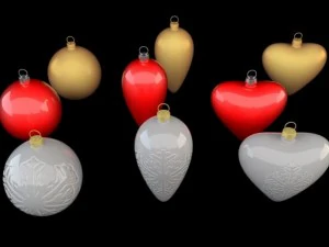 christmas ball collection 3D Model