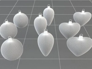 christmas ball collection 3D Model