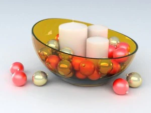 świece do dekoracji świątecznych Model 3D