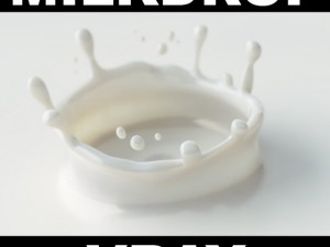 milk drop Modelo 3D