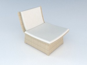 woven furniture set 3D Model