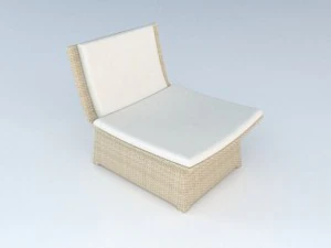 woven furniture set 3D Model
