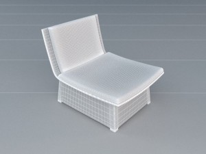 woven furniture set 3D Model