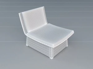 woven furniture set 3D Model
