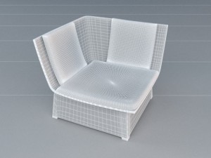 woven furniture set 3D Model