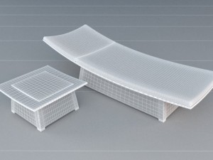 woven furniture set 3D Model