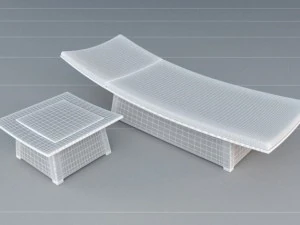 woven furniture set 3D Model