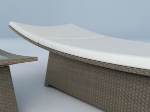 woven furniture set 3D Model