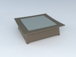woven furniture set 3D Model
