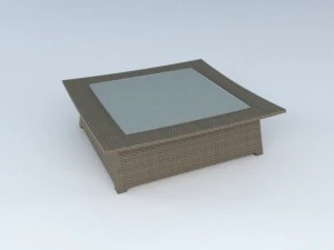 woven furniture set 3D Model