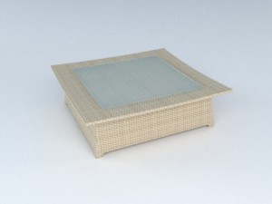 woven furniture set 3D Model