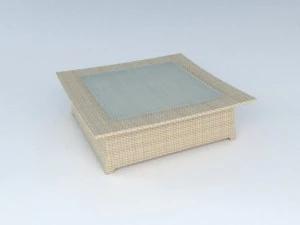 woven furniture set 3D Model