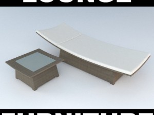 outdoor lounge and sidetable Modelo 3D