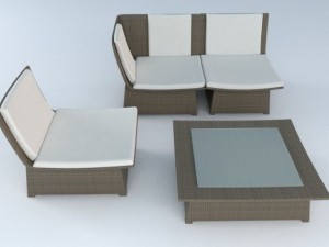 outdoor lounge set 3D Модель