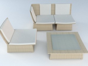 outdoor lounge set 3D Модель