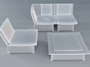 outdoor lounge set 3D Модель