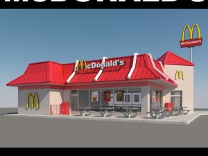 mcdonalds restaurant Modelo 3D