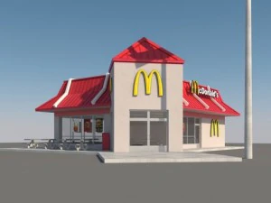 ristorante McDonald's Modello 3D