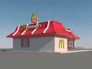 ristorante McDonald's Modello 3D