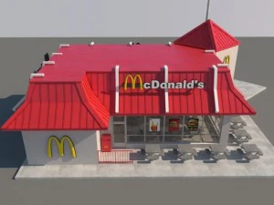 ristorante McDonald's Modello 3D