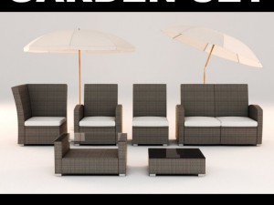garden furniture set Modelo 3D