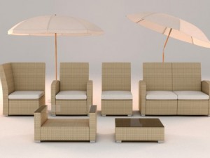 garden furniture set 3D Модель