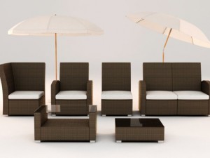 garden furniture set 3D Модель