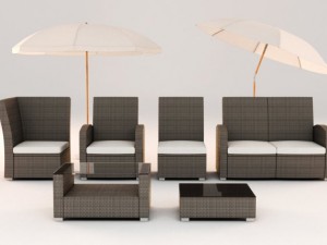 garden furniture set 3D Модель