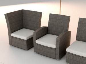 garden furniture set 3D Модель