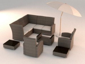 garden furniture set 3D Модель