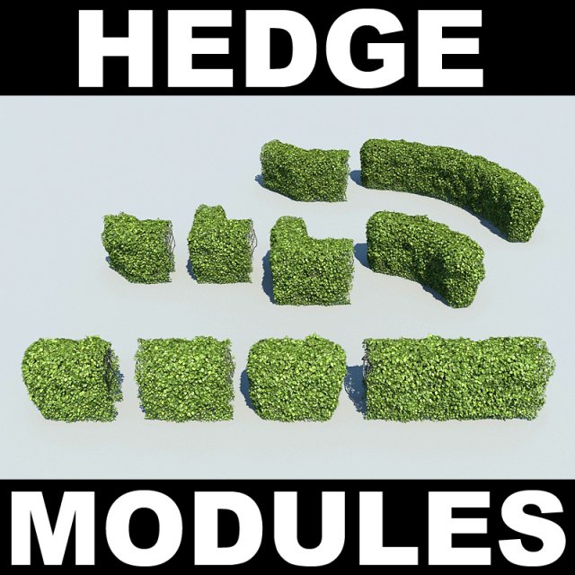 hedge modules 3D मॉडल .c4d .max .obj .3ds .fbx .stl .blend 