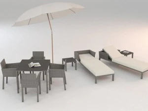 garden furniture set 3D Model