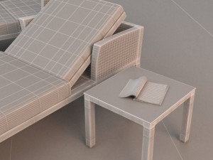 garden furniture set 3D 模型