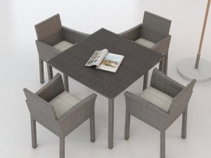 garden furniture set 3D 模型