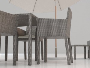 garden furniture set 3D 模型