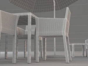 garden furniture set 3D Model