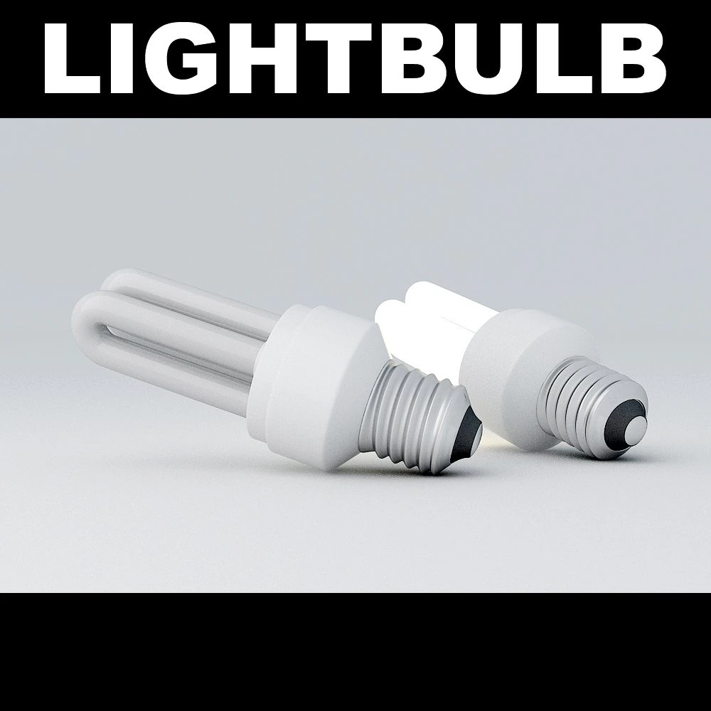 lightbulb tube 3D Model .c4d .max .obj .3ds .fbx .stl .blend 
