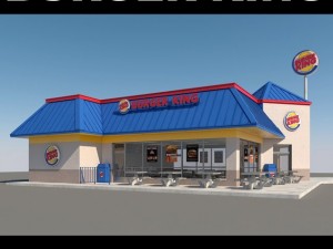 burger king restaurant Modelo 3D
