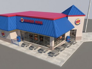 burger king restaurant 3D Model