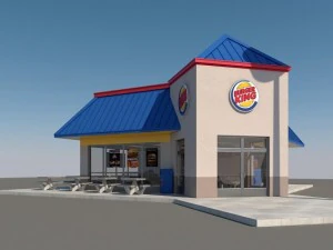 burger king restaurant 3D Model