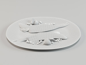 grilled whole fish 3D Model