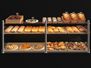 viennoiserie showcase 3D Model