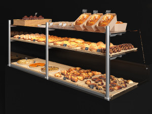 viennoiserie showcase Model 3D