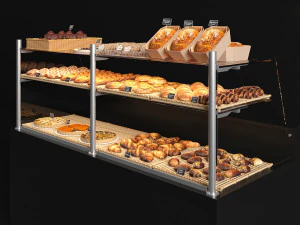 viennoiserie showcase 3D Model